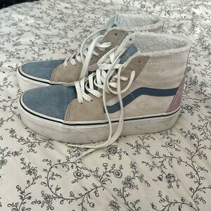 Van’s Pastel High Top Fur Lined Shoes